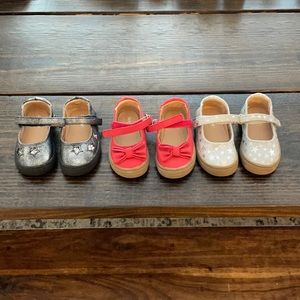 Mary Jane Toddler girl shoe lot. Red pair GUC. NWOT other 2 pairs.